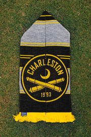 Charleston Battery Striped Knit Scarf