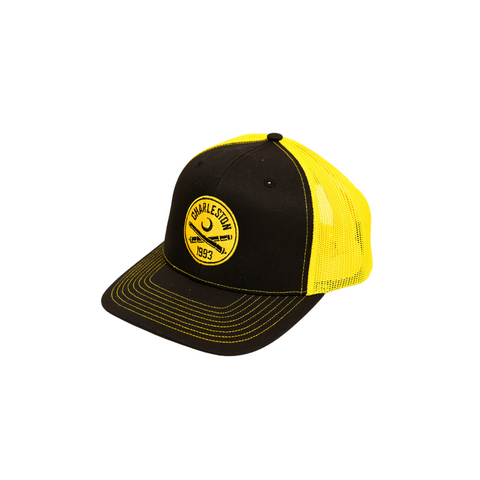 Richardson Embroidered Hat Black and Yellow