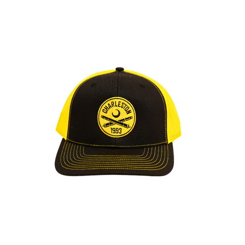 Richardson Embroidered Hat Black and Yellow