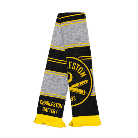 Charleston Battery Striped Knit Scarf